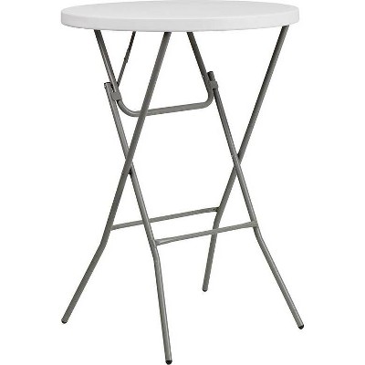 Riverstone Furniture Collection Plastic Fold Bar Table Granite White