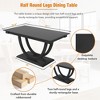 ChicFurnit Dining Sets Wood Table Set with Half Round Legs Bench and Chairs for Kitchen Dining Room, Gray, 42.13"*20.47"*18.11" - 4 of 4