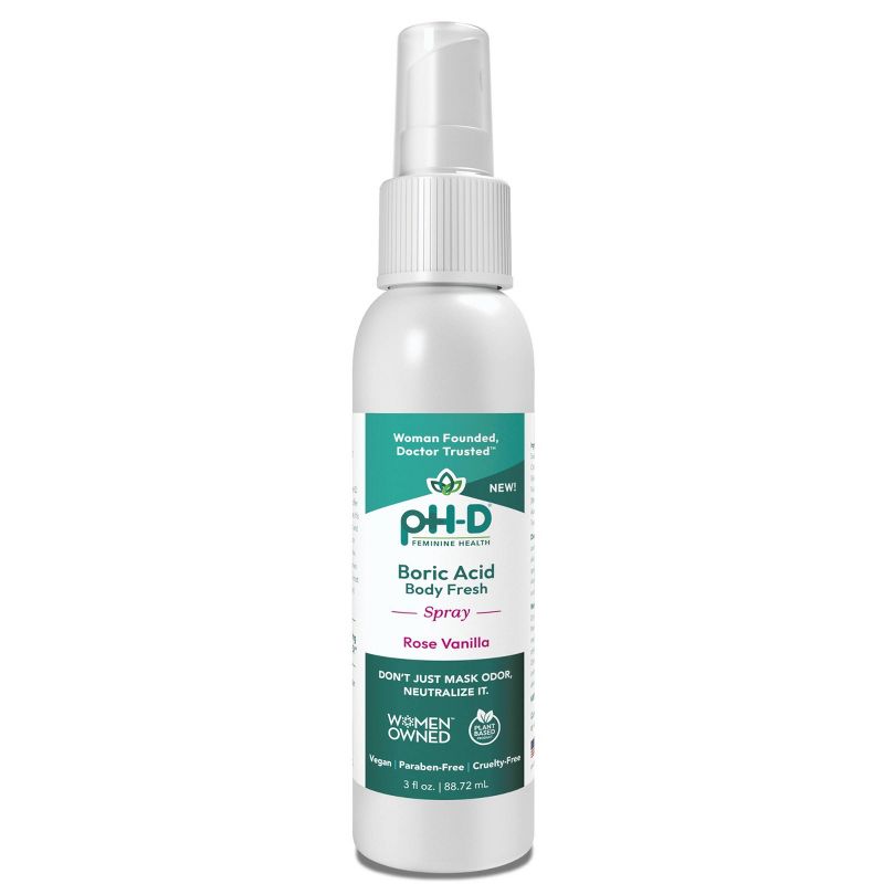 pH-D Feminine Health Body pHresh Boric Acid Spray - Rose Vanilla - 3 fl oz, 2 of 12