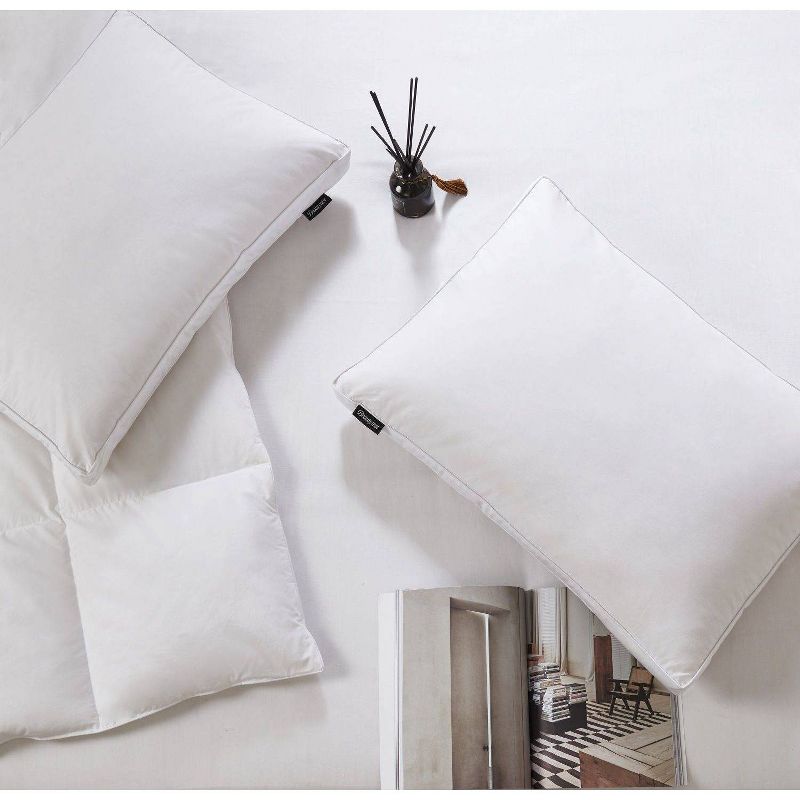 2pk Firm Cotton Blend Feather Down Fiber Bed Pillow - Beautyrest, 4 of 6
