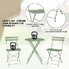 3-Piece Bistro Table and Chairs, Premium Steel Frame, Anti-Rust, Waterproof Folding Cafe Table and Chairs Set of 2, Foldable for Balcony - 4 of 4