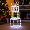 Costway Set of 3 Pre-Lit Christmas Present Box Lights with Warm & Cold White LED Lights - 4 of 4