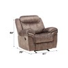 Vynxaria Velvet 1+1 Motion Recliner Chair Set (2pcs) w/Glider, Pocket Coil Seats, Wood Frame, 4" Wall Clearance, 220lbs Capacity - 2 of 4