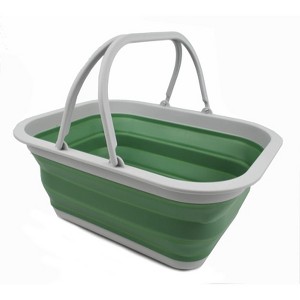 SAMMART 15L (4 Gallon) Collapsible Basket with Handle - 1 of 4