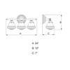 Vaxcel Huntley 3 - Light Vanity in  Satin Nickel - 3 of 4
