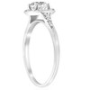 Pompeii3 1ct Vintage Halo Diamond Sculptural Engagement Ring 14K White Gold - 3 of 4