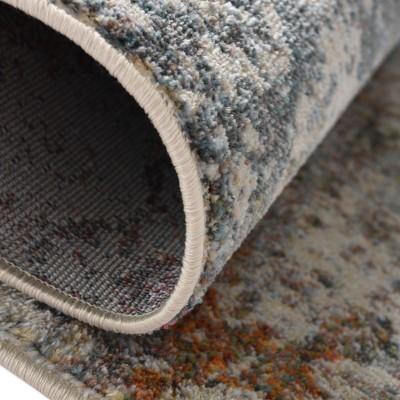 Ivory Elegance 9' x 12' Abstract Synthetic Area Rug