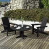 HYLEORY Outdoor Round Coffee Table, 36" Adirondack Coffee Table for Patio, Garden, Backyard - 2 of 4