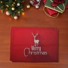 Unique Bargains Christmas Place Mats Linen Red White 13" x 17.7" 2Pcs - 2 of 4