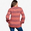 Amaryllis Women's Textured Knit Sweater Long Sleeve Crewneck Design Waffle Pattern Relaxed Fit Cozy Pullover for Casual Wear - 3 of 4
