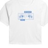 Women's - Instant Message - Manga Girl Eyes Junior's Cropped Graphic T-Shirt Cropped Graphic T-Shirt - 2 of 4