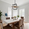 DORESshop 15 In. 8-Light Black Gold Iron Frame Chandelier with Satellite Heads E12 for Living Room, Dining Room, or Entryway 1-Pack - 2 of 4