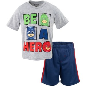 PJ Masks Gekko Owlette Catboy T-Shirt and Mesh Shorts Outfit Set Toddler to Little Kid - 1 of 4