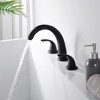 Sumerain Roman Tub Faucet with 8-3/8" Spout Reach, Bath tub Faucet with 2 Knob Handle Matte Black - 2 of 4