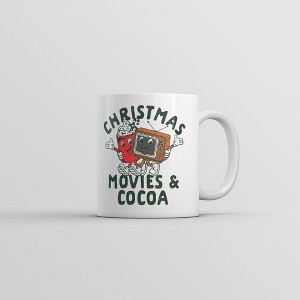Crazy Dog T-Shirts Christmas Movies And Cocoa Mug Funny Sarcastic Xmas Graphic Novelty Cup-11oz - 1 of 4