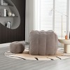 Bean Bag Chair Modern with Footstool and Handle for Living Room or Bedroom 41.2" Wide-3irtyhousy - 3 of 4