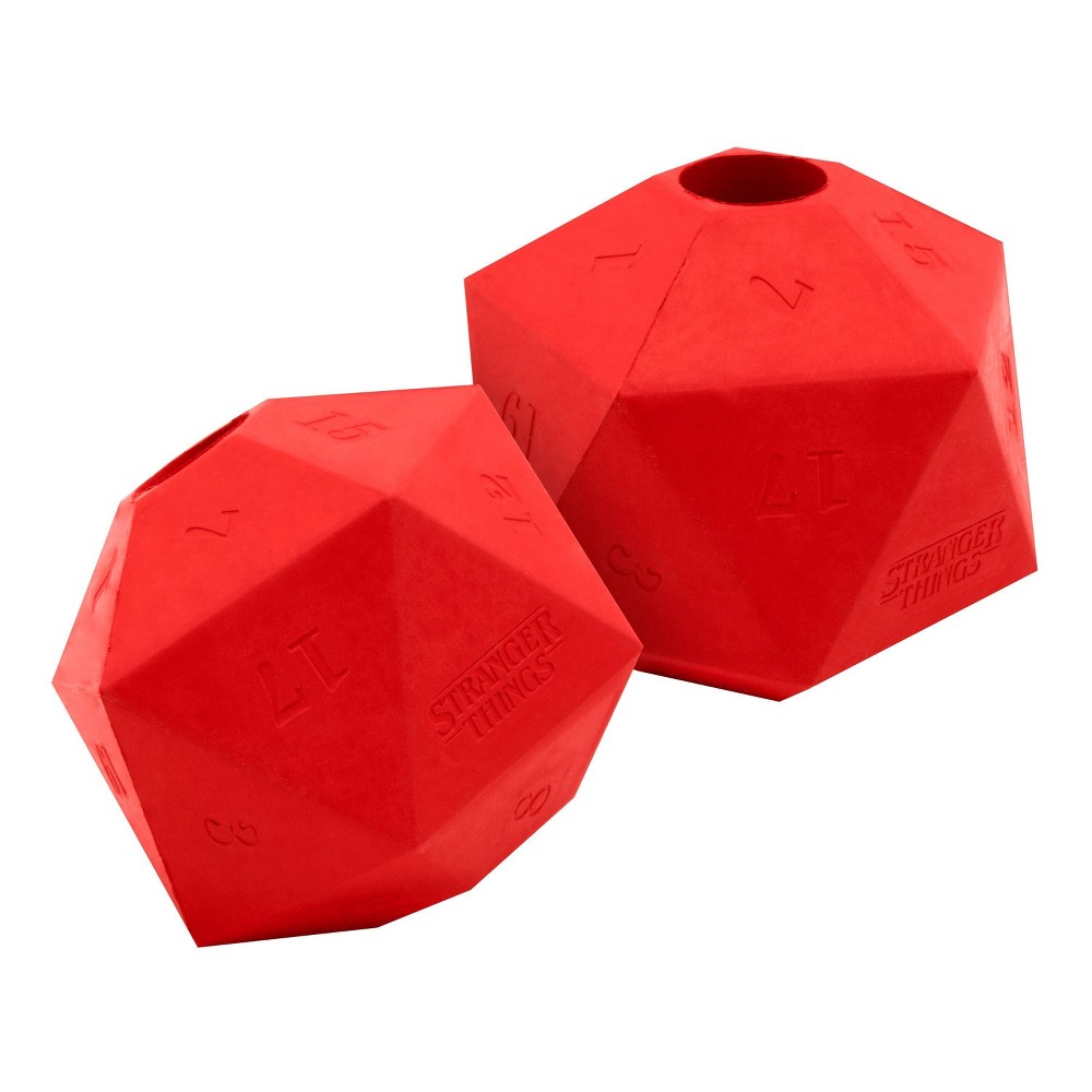 Photos - Dog Toy Chew King Netflix Stranger Things Dice  - Red - 2pk