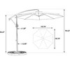 Okak 10 Ft Cantilever Patio Umbrella,Offset Umbrella Outdoor Patio,Patio Umbrella with Cross Base,Easy Tilt Adjustment - 3 of 4