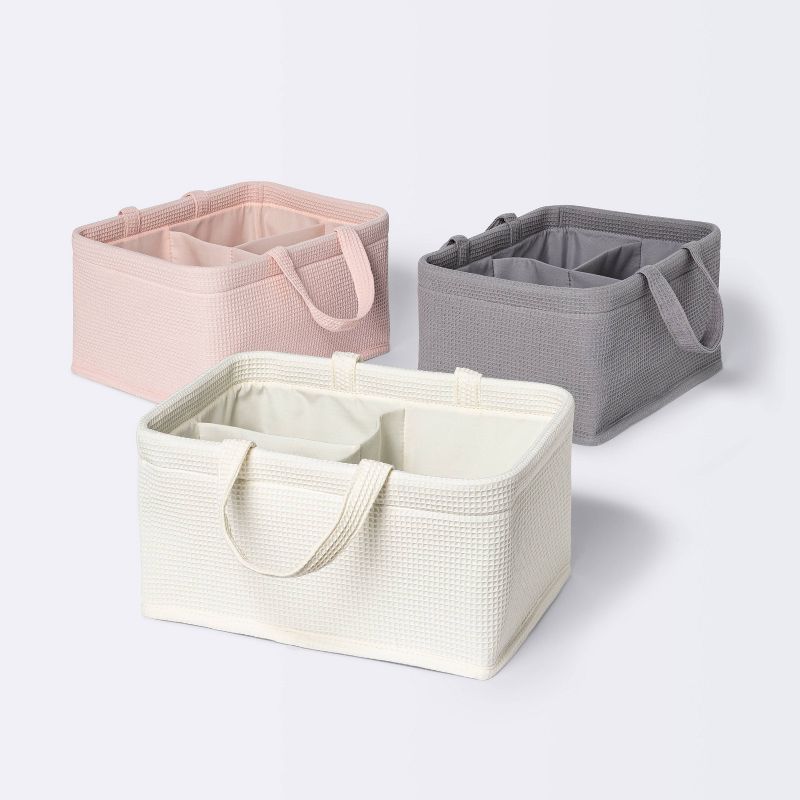 Waffle Weave Rectangular Diaper Caddy with Handles - Cloud Island™, 5 of 9