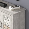 Galano Mirrored 4-Door TV Stand with Concealed Storage 59.6" W × 15.7" D × 29.3" H - 4 of 4