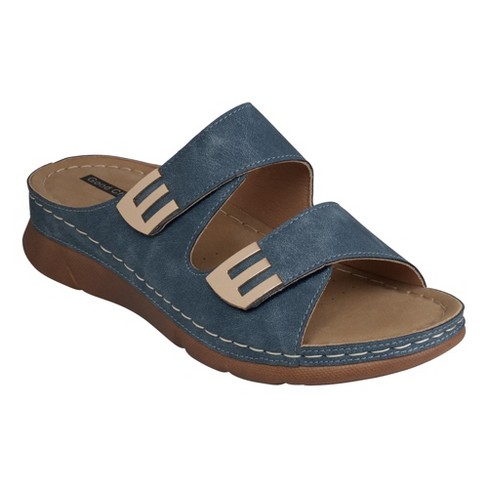 Womens velcro hot sale slide sandals