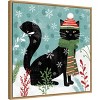 22" x 22" Purrfect Holiday II Cat Framed Wall Canvas - Amanti Art - 2 of 4