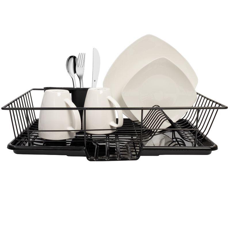 Steel 3-Piece Large Dish Drainer by Sweet Home Collection™, 2 of 6