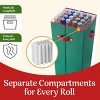 Hastings Home Wrapping Paper Storage - Holds 20 Rolls of 30-Inch Christmas or Birthday Wrap with Lid, Dividers, and Handles - 4 of 4