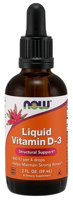 Vitamin D-3 Liquid by Now Foods  -  2 oz Liquid