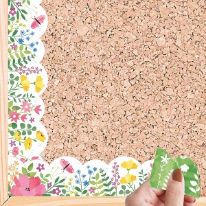 Big Dot of Happiness Spring Flowers - Scalloped Classroom Decor - Bulletin Board Borders - 51 Feet - 1 of 4