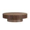 CAVINAS Coffee Tables for Living Room Modern Handcraft Drum Oval Coffee Table Small Center Table with Sturdy Pedestal for Apartment - 2 of 4
