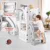 homfan 8-in-1 Toddler Playset w/ Slide, Climber & Basketball Hoop - Indoor/Outdoor Playground for Ages 1-3 - 4 of 4