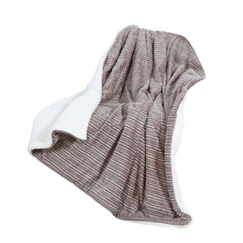 Luxury Ultra Plush And Soft High Pile Throw Blanket Grey Color