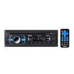 Pyle PLCD43BTM Single DIN Marine Bluetooth Receiver, Stereo System and CD Player with Remote Control, Hands Free Calling, and Detachable Face, Black