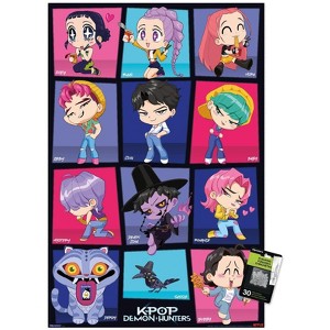 Trends International Netflix KPop Demon Hunters (2025) - Chibi Grid Unframed Wall Poster Prints - 1 of 4