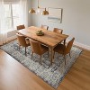 Acekool Vintage Floral Washable Area Rug, Soft Low-Pile Carpet, Non-Slip TPR Backing, velvet Cotton for Living Room, Bedroom, Entryway - 3 of 4