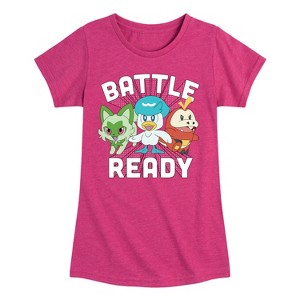 Girls' - Pokémon - Battle Ready Fitted Short Sleeve Graphic T-Shirt - 1 of 4