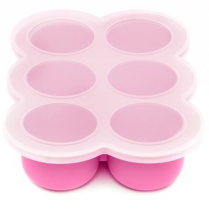 WeeSprout Silicone Freezer Tray w/ Clip on Lid Perfect Food Storage Container for Homemade Baby Food - 1 of 4