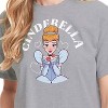 Women's - Disney Princess - Cinderella Kiss Cropped Graphic T-Shirt - 2 of 4