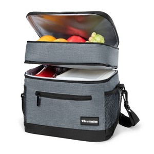 Tirrinia Adults Kids 17L Insulated Lunch Bag, Leak-Proof Reusable Lunch Cooler Totes with Dual-Compartment, Lunch Box for Work, Picnic, School - 1 of 4