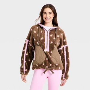 Women's Contrast High Pile 1/2 Zip Jacket - JoyLab™ - 1 of 3