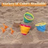 3 Packs Foldable Pail Bucket with Shovels Mesh Bag, Collapsible for Beach, Camping, Fishing - 2 of 4