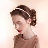 Unique Bargains Women's Teeth Comb Floral Pattern Elastic Headbands Set Red Purple 4 Pcs - 3 of 4