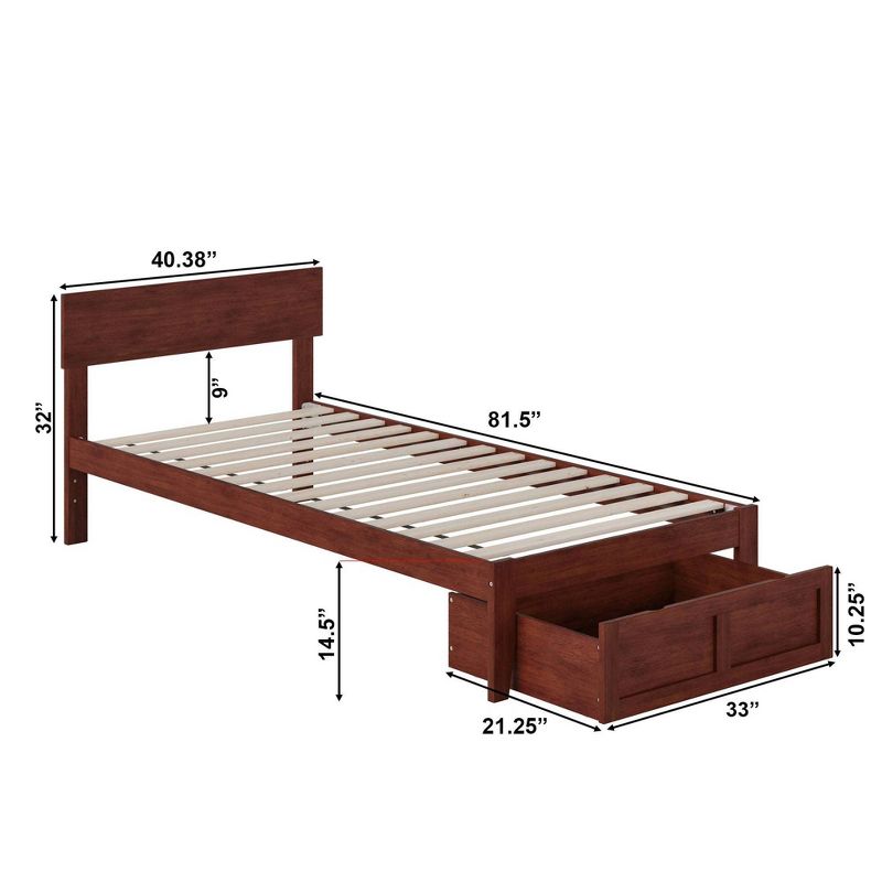 Boston Bed with Foot Drawer - AFI, 6 of 8