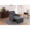 NicBex 3-in-1 Convertible Sleeper Chair,Modern Folding Sofa Bed with Side Pocket,Comfortable Couches with USB Port for Living Room,Gray/Beige/Blue - 2 of 4