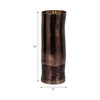 Modern Glass Vase with Textured Enamel Finish - Metallic Decorative Tall Cylinder Vase for Home, Office, Living Room & Bedroom - 2 of 4