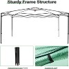 Portable Pop-Up Greenhouse For Outdoor Use, Featuring Zippered Doors And Mesh Window Walls, Heavy-Duty Pe Cover, Green. - 3 of 4