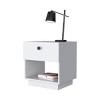 GlasFlength Nightstands Modern Nightstand Bedroom Nightstand Elegant Bedside Table with Drawer for Living Room, White, 18.5"*16"*19.6" - 4 of 4