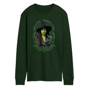 Men's - Wicked - Art Noveau Elphaba Long Sleeve Graphic T-Shirt - 1 of 3