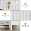 Fluted Dresser for Bedroom 27.5" Wide, 3-Drawer Wood Dresser Nightstand for Bedroom, Modern Chest of Drawers - 4 of 4